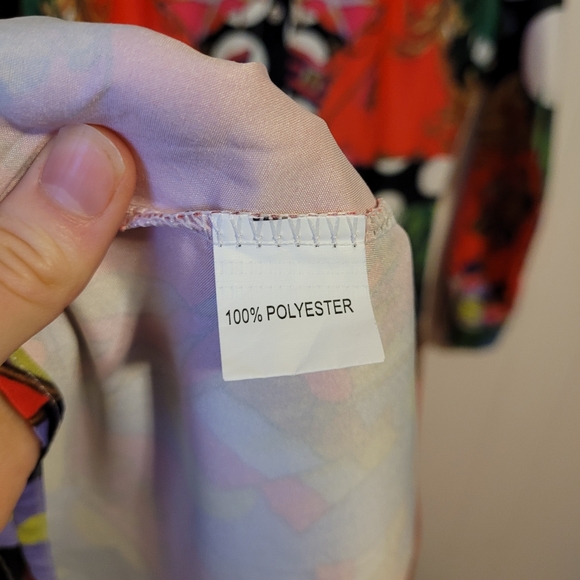 Red Polka Dot Fit and Flare Button Front Dress - Picture 8 of 8